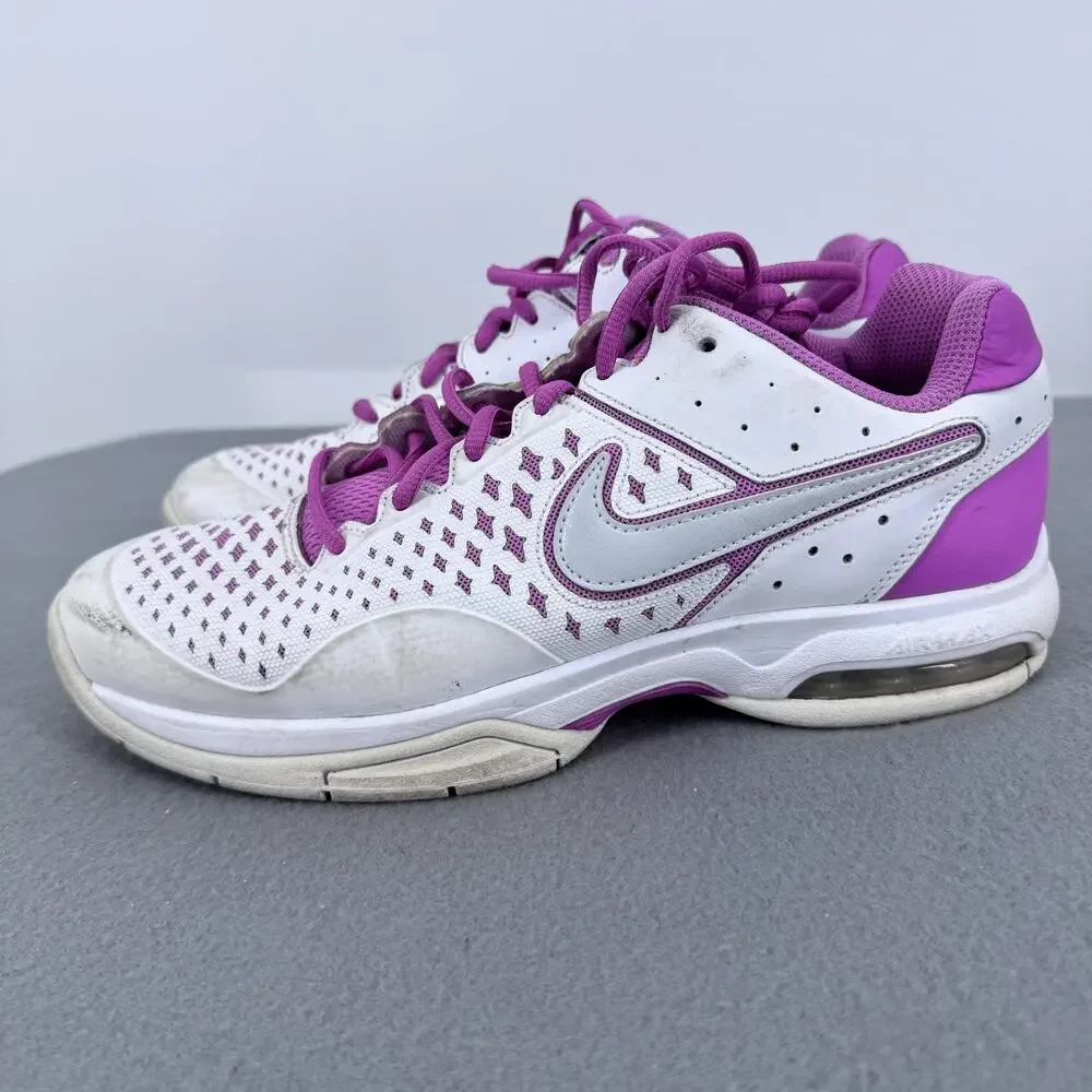 Nike Air Cage Advantage Tennis‎ Shoes 599365-105 Womens 9 White Pink Air Max